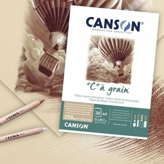 دفتر رسم بيج اوشر تان سكتش Ca grain  21*29.7 مصمغ 250 غم 30و